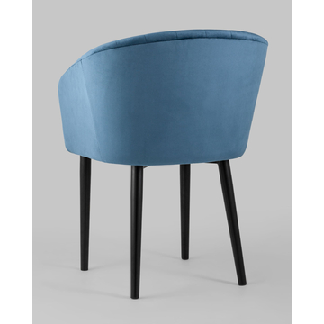 Стул с подлокотниками Нейтон велюр пыльно-синий