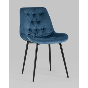 Стул Джастин велюр пыльно-синий