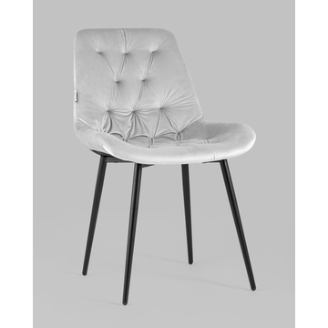 Стул Джастин велюр светло-серый