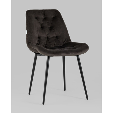 Стул Джастин велюр темно-коричневый