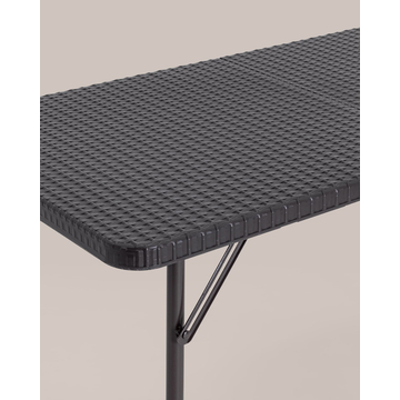 Стол складной чемодан пластиковый Кейт 120 коричневый