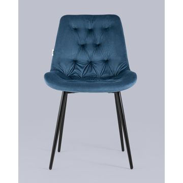 Стул Джастин велюр пыльно-синий