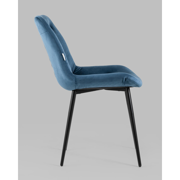 Стул Джастин велюр пыльно-синий