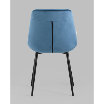 Стул Джастин велюр пыльно-синий