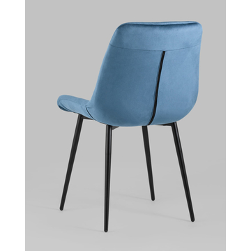 Стул Джастин велюр пыльно-синий