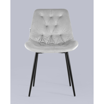 Стул Джастин велюр светло-серый