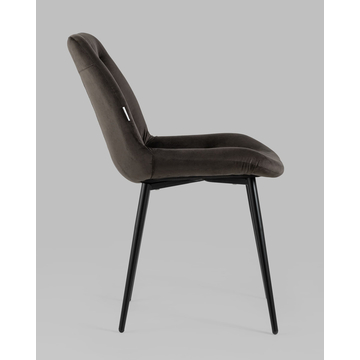 Стул Джастин велюр темно-коричневый