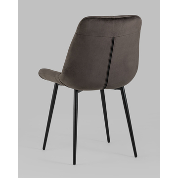 Стул Джастин велюр темно-коричневый