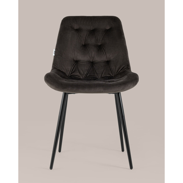 Стул Джастин велюр темно-коричневый