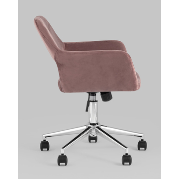 Кресло офисное Ross велюр розовый