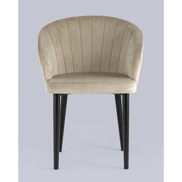 Стул с подлокотниками Шон велюр бежевый