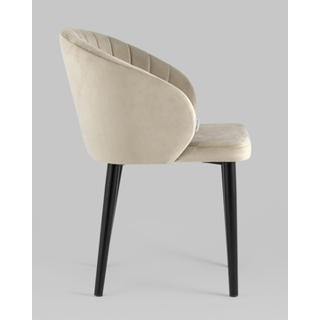 Стул с подлокотниками Шон велюр бежевый