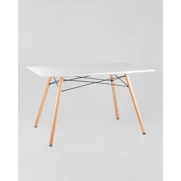 Обеденная группа стол DSW Rectangle, 4 белых стула DAW