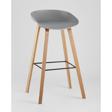 Обеденная группа стол барный DSW NEW 120*60*106 см белый, 2 барных стула LIBRA серый