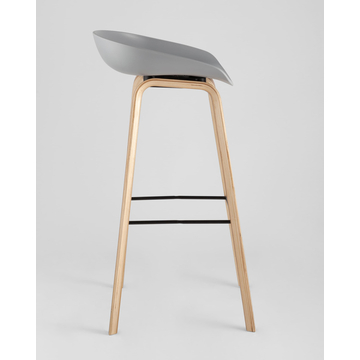 Обеденная группа стол барный DSW NEW 120*60*106 см белый, 2 барных стула LIBRA серый