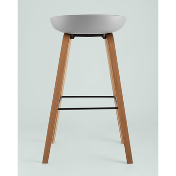 Обеденная группа стол барный DSW NEW 120*60*106 см белый, 2 барных стула LIBRA серый