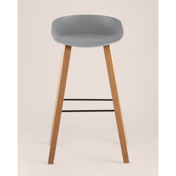 Обеденная группа стол барный DSW NEW 120*60*106 см белый, 3 барных стула LIBRA серый