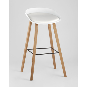 Обеденная группа стол барный DSW NEW 120*60*106 см белый, 4 барных стула LIBRA SOFT белый