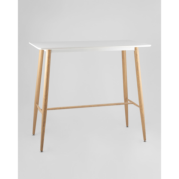 Обеденная группа стол барный DSW NEW 120*60*106 см белый, 2 барных стула LIBRA серый