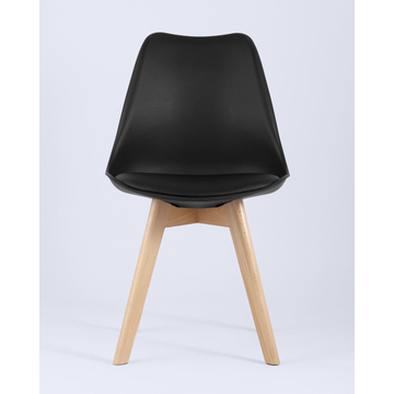 Обеденная группа стол Oslo Round WT, 2 стула FRANKFURT черный