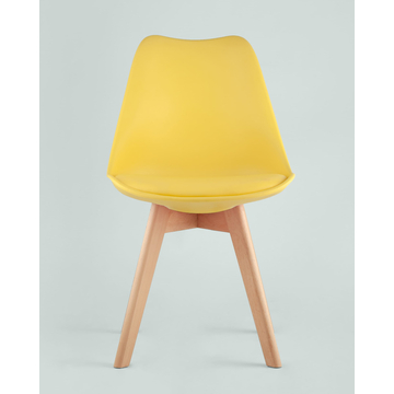 Обеденная группа стол Oslo Round WT, 3 стула FRANKFURT желтый