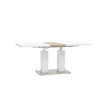Стол обеденный Сиэтл раскладной 140-180*90 глянцевый белый