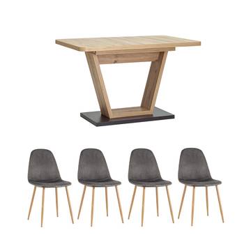Обеденная группа стол Vector и серые стулья Лион