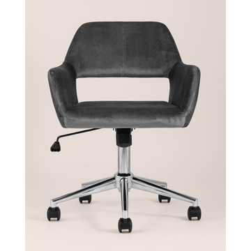 Кресло офисное Ross велюр серый