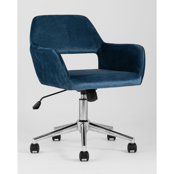 Кресло офисное Ross велюр синий