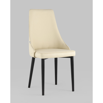 Стул Луис экокожа кремовый черные ножки