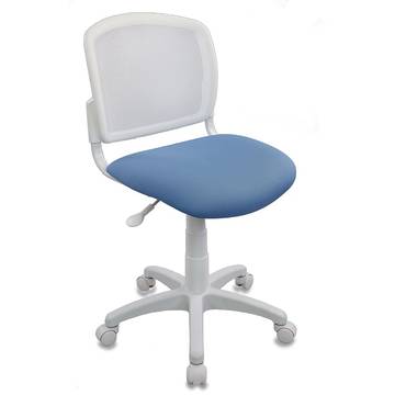 Кресло детское Бюрократ CH-W296NX/15-48 спинка сетка белый TW-15 сиденье серый 15-48 (пластик белый)