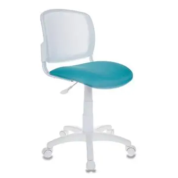 Кресло детское Бюрократ CH-W296NX/26-24 спинка сетка белый TW-15 сиденье голубой 26-24 (пластик белый)