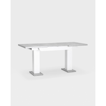 Обеденная группа стол Clyde бетон/белый, стулья Танго велюр синие