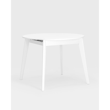 Обеденная группа стол Rondo белый, стулья Oden White оливковые