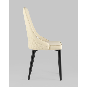 Стул Луис экокожа кремовый черные ножки