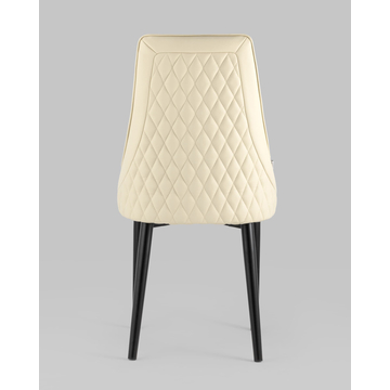 Стул Луис экокожа кремовый черные ножки