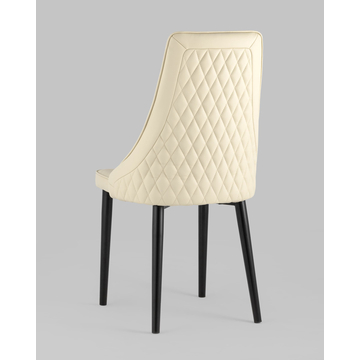 Стул Луис экокожа кремовый черные ножки