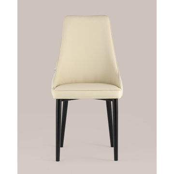 Стул Луис экокожа кремовый черные ножки