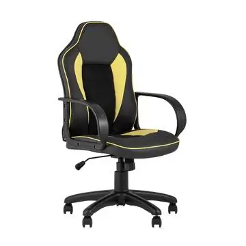 Кресло компьютерное игровое Кратос экокожа черный/жёлтый