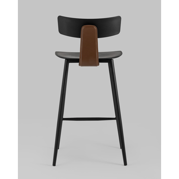 Стул полубарный ANT черный со спинкой