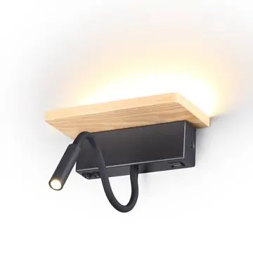 Настенный светильник с полкой с подсветкой с USB Odeon Light 3868/8WL WOODY