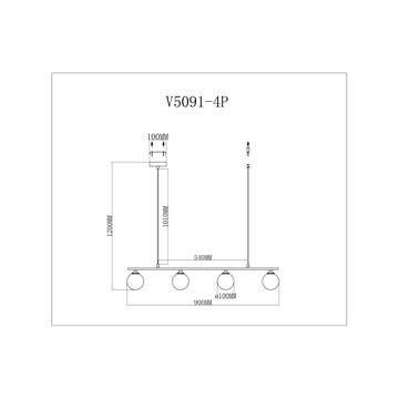Подвесной светильник Moderli V5091-4P Lingdal