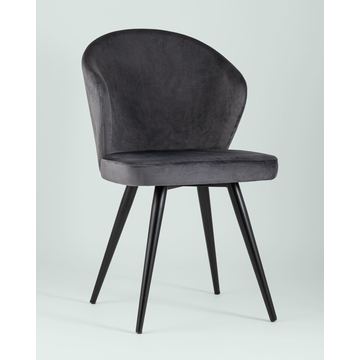 Обеденная группа стол Clyde бетон/белый, стулья Танго велюр серые