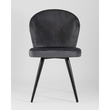 Обеденная группа стол Clyde бетон/белый, стулья Танго велюр серые