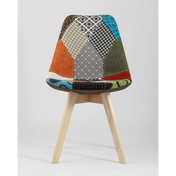 Обеденная группа стол раскладной Берген 160-220*90, 4 стула Frankfurt пэчворк