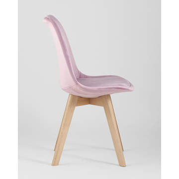 Обеденная группа стол раскладной Берген 160-220*90, 4 стула Frankfurt велюр розовый