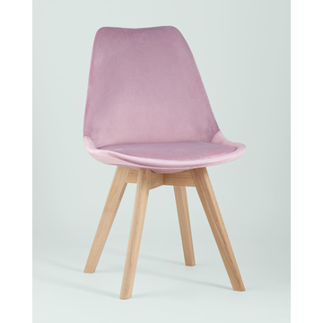 Обеденная группа стол раскладной Берген 160-220*90, 4 стула Frankfurt велюр розовый