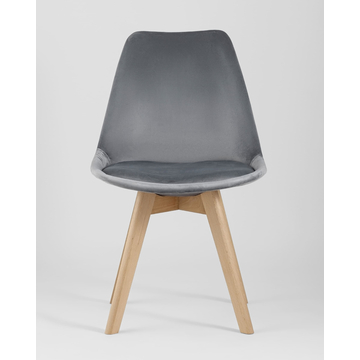 Обеденная группа стол раскладной Берген 160-220*90, 4 стула Frankfurt велюр серый