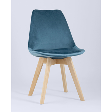 Обеденная группа стол раскладной Берген 160-220*90, 4 стула Frankfurt велюр синий