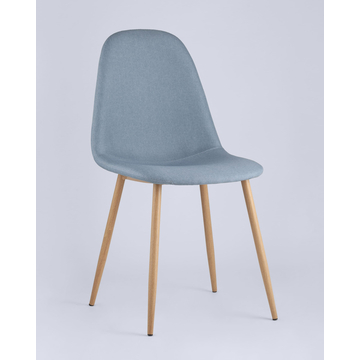 Обеденная группа стол Берген 120-180*80, 4 стула Валенсия голубые